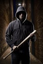 Thief on a dark alley Royalty Free Stock Photo