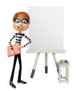 Thief with Easel board & book