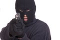 Thief with gun Royalty Free Stock Photo