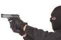 Thief with gun Royalty Free Stock Photo