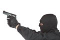 Thief with gun Royalty Free Stock Photo