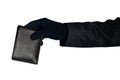 Thief hand grab wallet Royalty Free Stock Photo
