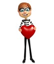 Thief with Heart Royalty Free Stock Photo