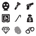 Thief Icons Royalty Free Stock Photo
