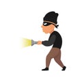 Thief robbery character design illustration template