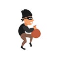 Thief robbery character design illustration template Royalty Free Stock Photo