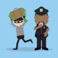 Thief and police officer.