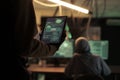 Thief reading access denied message on tablet