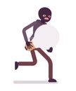 Thief is running away with stolen idea Royalty Free Stock Photo