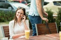 Thief Stealing Purse Of A Woman Royalty Free Stock Photo