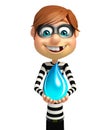 Thief with Water drop Royalty Free Stock Photo