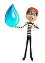 Thief with Water drop Royalty Free Stock Photo