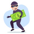 A thief who has stolen money