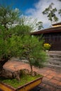 Thien Mu Pagoda, Hue, Vietnam. Traditional vietnamese temple architecture. Royalty Free Stock Photo