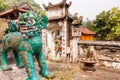 Statue of a chinese style lion in Thien Tru Pagoda Royalty Free Stock Photo