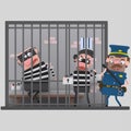 Thieves arrested in prison.3D