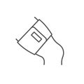 Thigh support line outline icon