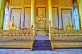 Thihathana Lion Throne of Kanbawzathadi Golden palace, Bago, Myanmar