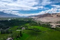 Aerial view from Thiksey monastery in Ladakh, India. Royalty Free Stock Photo