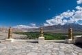 Aerial view from Thiksey monastery in Ladakh, India. Royalty Free Stock Photo