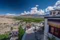 Aerial view from Thiksey monastery in Ladakh, India. Royalty Free Stock Photo