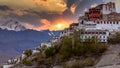 Thiksey Monastery, Thiksey Gompa Tibetan Buddhist monastery of the Yellow Hat, Ladakh, Jammu and Kashmir, India, Leh Ladakh ,