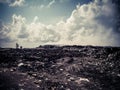 Thilafushi island.Maldives.Garbage dump, plastic mountains Royalty Free Stock Photo