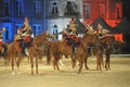 Show of the cavalry of the Republican Guard at the castle of Thillombois in the Meuse Royalty Free Stock Photo