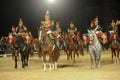 Show of the cavalry of the Republican Guard at the castle of Thillombois in the Meuse Royalty Free Stock Photo