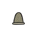 Thimble doodle icon, vector illustration Royalty Free Stock Photo