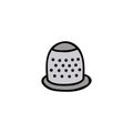Thimble doodle icon Royalty Free Stock Photo