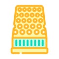 thimble embroidery hobby color icon vector illustration