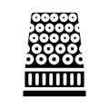thimble embroidery hobby glyph icon vector illustration