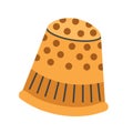 Thimble icon clipart logtotype isolated vector illustration Royalty Free Stock Photo