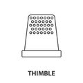 Thimble icon or logo line art style