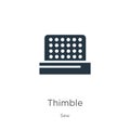 Thimble icon vector. Trendy flat thimble icon from sew collection isolated on white background. Vector illustration can be used Royalty Free Stock Photo
