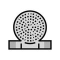 thimble ring embroidery hobby color icon vector illustration