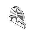 thimble ring embroidery hobby isometric icon vector illustration