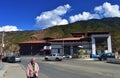 A road in Thimphu, capital of the kingdom of Bhutan