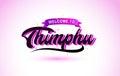 Thimphu Welcome to Creative Text Handwritten Font with Purple Pink Colors Design