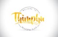 Thimphu Welcome To Word Text with Handwritten Font and Golden Te