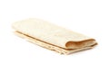 Thin armenian lavash bread isolated