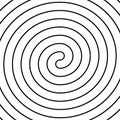 Thin black double spiral symbol. Simple flat vector design element