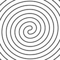 Thin black double spiral symbol. Simple flat vector design element Royalty Free Stock Photo