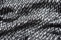 thin black and white rayon in soft folds Royalty Free Stock Photo
