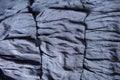 Thin blue fabric with 3 rows of flounces