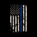 Thin blue line american flag