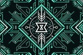 Thin circuit trace lines on technology background. Abstract digital tech background illustration. Electronics and computer