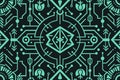Thin circuit trace lines on technology background. Abstract digital tech background illustration. Electronics and computer