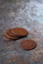 Thin and Crispy, Round Chocolate Cookies